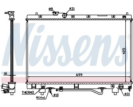 Radiator, engine cooling 64796A Nissens, Image 2