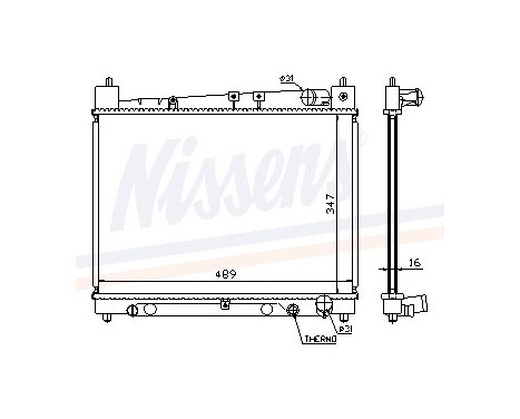 Radiator, engine cooling 64798 Nissens