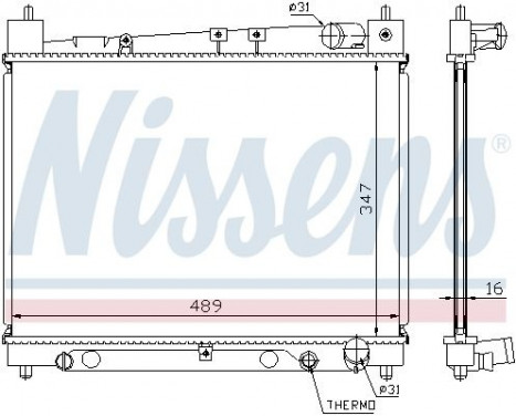 Radiator, engine cooling 64798 Nissens, Image 2