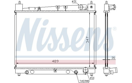 Radiator, engine cooling 64798 Nissens, Image 2