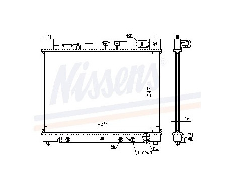 Radiator, engine cooling 64799 Nissens