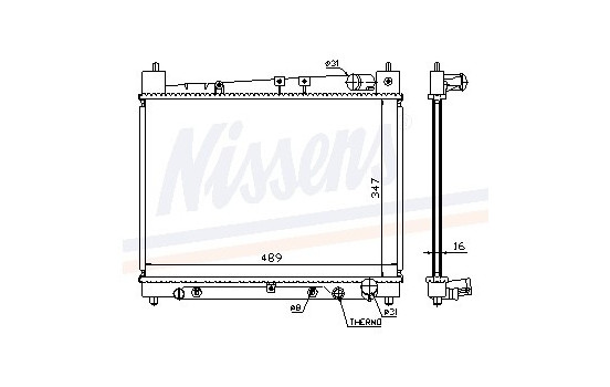 Radiator, engine cooling 64799 Nissens
