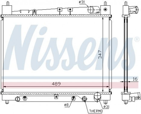 Radiator, engine cooling 64799 Nissens, Image 2