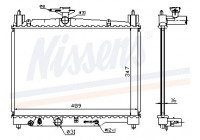 Radiator, engine cooling 64801 Nissens