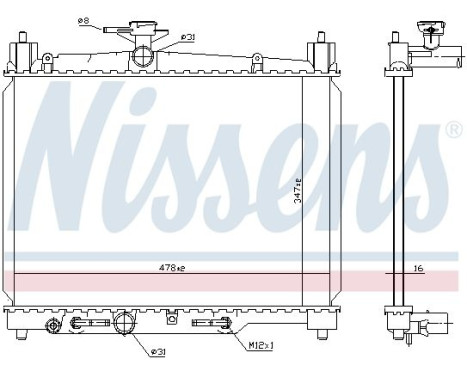 Radiator, engine cooling 64801 Nissens, Image 7