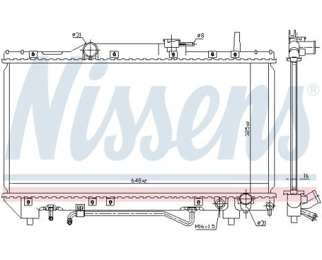 Radiator, engine cooling 64802 Nissens, Image 6