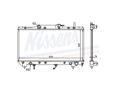 Radiator, engine cooling 64806 Nissens