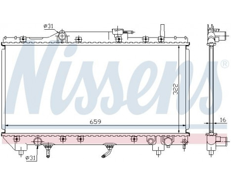 Radiator, engine cooling 64806 Nissens, Image 2