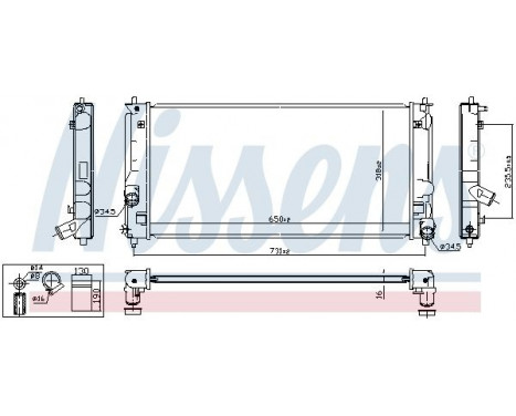 Radiator, engine cooling 64822 Nissens, Image 2