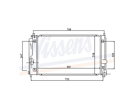 Radiator, engine cooling 64822 Nissens