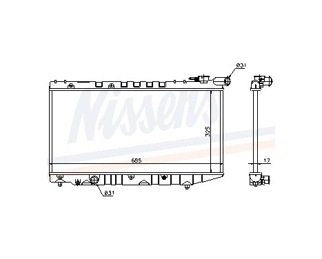 Radiator, engine cooling 64835 Nissens