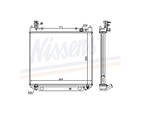 Radiator, engine cooling 64857A Nissens