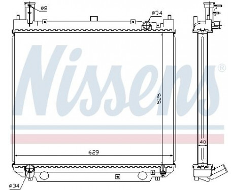 Radiator, engine cooling 64857A Nissens, Image 2