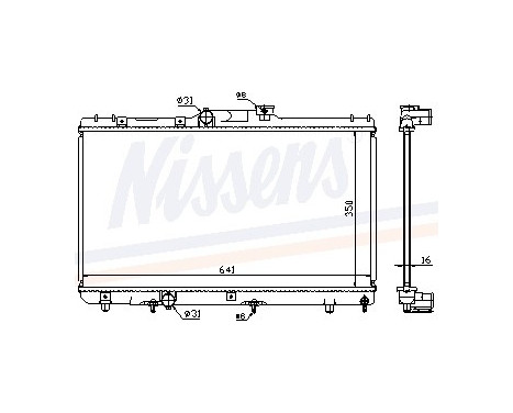 Radiator, engine cooling 64868A Nissens