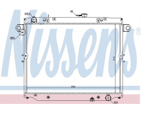 Radiator, engine cooling 64881 Nissens