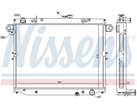 Radiator, engine cooling 64881 Nissens, Image 2