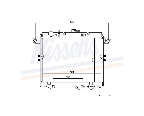 Radiator, engine cooling 64882 Nissens