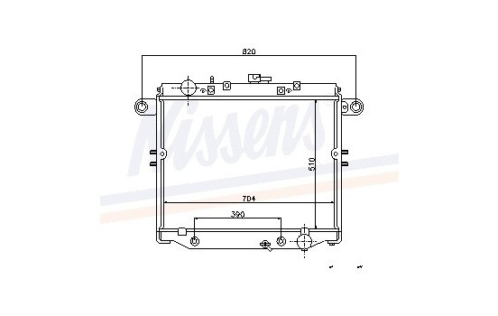 Radiator, engine cooling 64882 Nissens