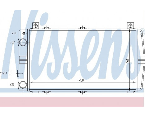 Radiator, engine cooling 648911 Nissens