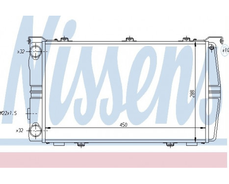 Radiator, engine cooling 649971 Nissens