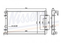 Radiator, engine cooling 65011 Nissens