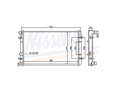 Radiator, engine cooling 65011 Nissens