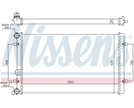 Radiator, engine cooling 65011 Nissens, Image 2