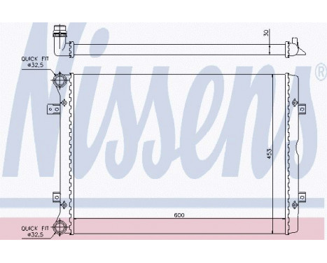 Radiator, engine cooling 65014 Nissens