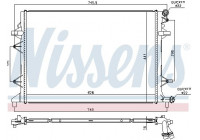 Radiator, engine cooling 65017 Nissens