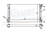 Radiator, engine cooling 651511 Nissens