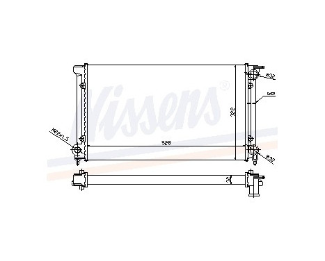 Radiator, engine cooling 651511 Nissens