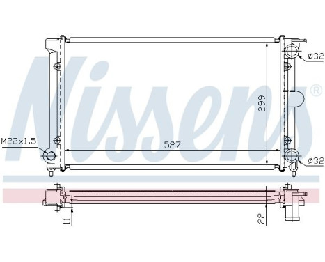 Radiator, engine cooling 651511 Nissens, Image 6