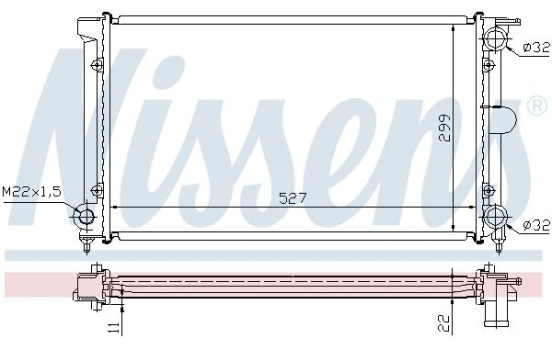 Radiator, engine cooling 651511 Nissens, Image 6