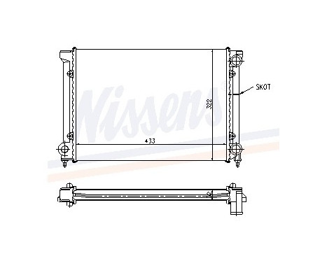 Radiator, engine cooling 651651 Nissens