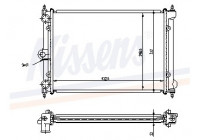 Radiator, engine cooling 651721 Nissens