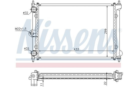 Radiator, engine cooling 651721 Nissens, Image 2