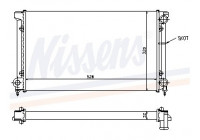 Radiator, engine cooling 651741 Nissens