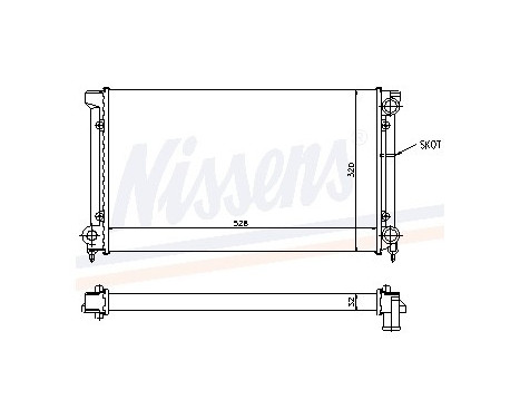 Radiator, engine cooling 651741 Nissens