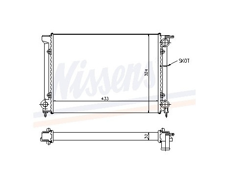 Radiator, engine cooling 651811 Nissens