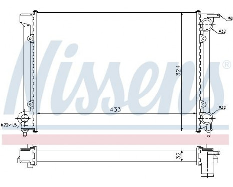 Radiator, engine cooling 651811 Nissens, Image 2