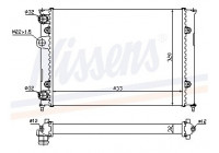 Radiator, engine cooling 651851 Nissens