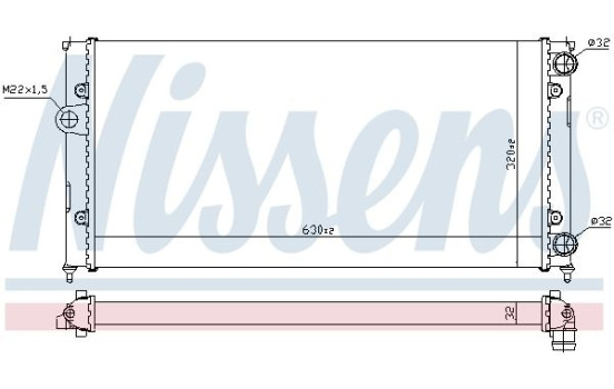 Radiator, engine cooling 651931 Nissens, Image 3