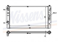 Radiator, engine cooling 65238A Nissens