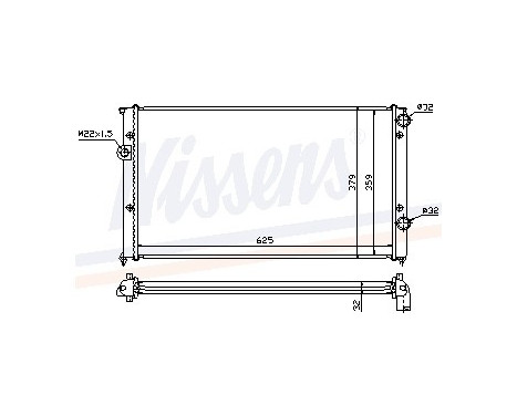 Radiator, engine cooling 65243 Nissens