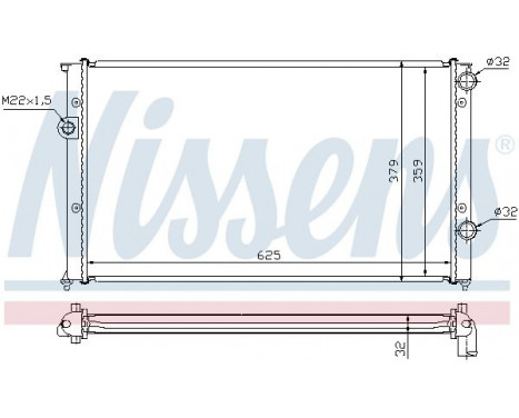 Radiator, engine cooling 65243 Nissens, Image 2