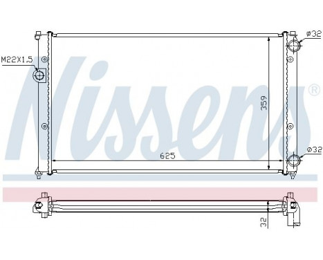 Radiator, engine cooling 652441 Nissens, Image 2
