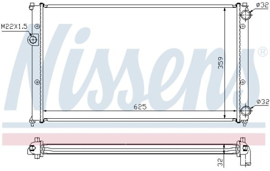 Radiator, engine cooling 652441 Nissens, Image 2