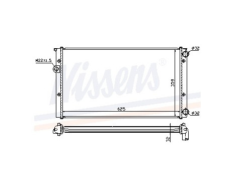 Radiator, engine cooling 652471 Nissens