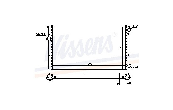 Radiator, engine cooling 652471 Nissens