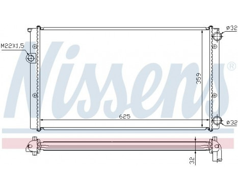 Radiator, engine cooling 652471 Nissens, Image 2